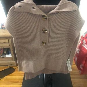 Zara brown knit sweater with side slit